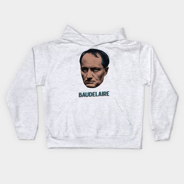 baudelaire Kids Hoodie by undergroundnotes